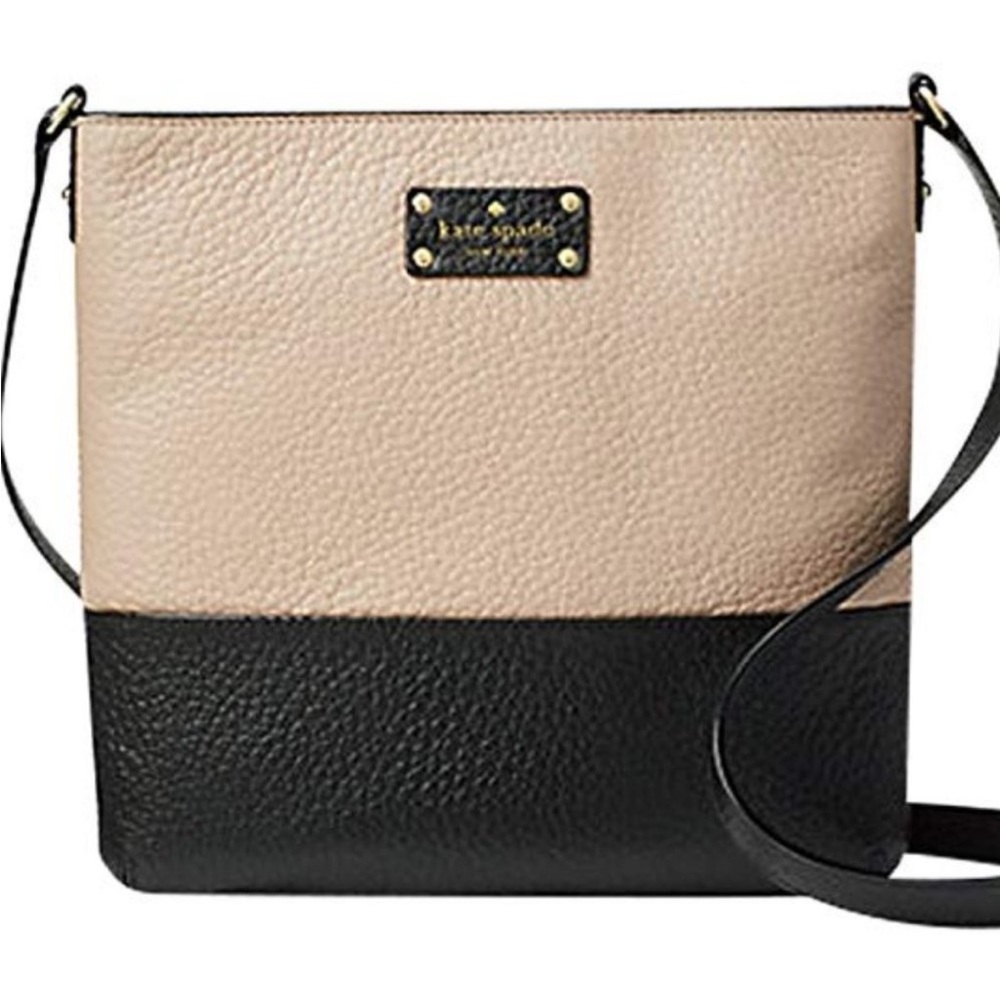 Kate Spade Black Beige Bay Street Cora Crossbody